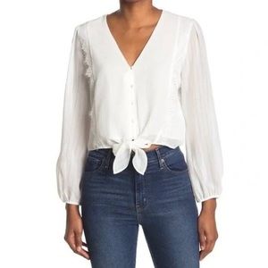 WAYF LACE TRIM TIE FRONT BLOUSE ❤️IN STORES❤️